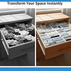 Drawer Organizer Clothes -3 Pcs T shirt Organizer Multipurpose Dresser Drawer Organizer for Adults & Kids, Closet Foldable 12 Cells per Organizer - Closet Organizers & Storage, Shirt Folder - White