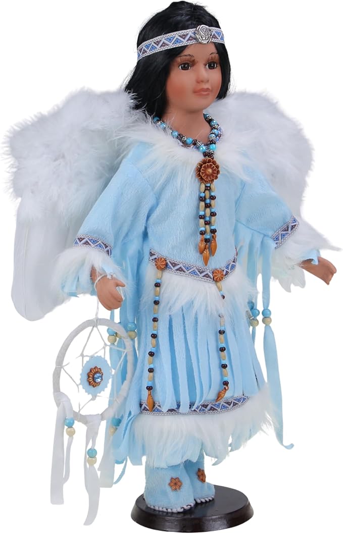 KINNEX COLLECTIONS SINCE 1997 16" Collectible Native American Indian Porcelain Doll (Sonia) D16763