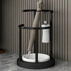 Metal Umbrella Stand, Modern Holder with Removable Water Tray, Standing Cane Storage Organizer for Home, Office, Hotel