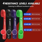 LEEKEY Resistance Bands, Exercise Bands with Handles,Pull Up Assist Bands - Band Set with Door Anchor - Bands for Working Out,Band for Men and Women Fitness Training,Home Workouts