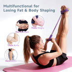Pedal Resistance Bands with Handles, Durable 6-Tubes Multifunction Pedal Resistance Band, Natural Rubber Foot Pedal Resistance Bands, Fitness Resistance Bands for Abdomen, Waist, Arm, Leg