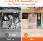 Lifewit 6" High 6 Pack Bamboo Drawer Dividers 33-42cm/13-16.5" Adjustable Wooden Drawer Organizer for Clothes/Utensils, Expandable Drawer Separator for Dresser/Kitchen/Bedroom/Office Organization