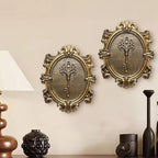 Vintage Key Wall Sculpture, Antique Wall Decor,Retro Hallway Wall Art,Hanging Decoration with Embossed Key Design, Oval Aesthetic Room Decor, Vintage Decoration for Living Room Bedroom Gallery,Unique Gifts