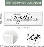 Rutiyoka Farmhouse Wall Decor: 'and so Together They Built a Life They Loved' Sign, 41.3''15'' Framed Wood Wall Art for Bedroom