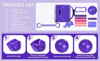 at Home Pilates Kit 13 pcs, Pilates Equipment for Home Workouts, Pilate Accessories Set with 9.8” Ball, 12” Magic Circle Yoga Rings, Resistance Bands, Pilates Essentials Kit for Women Gift