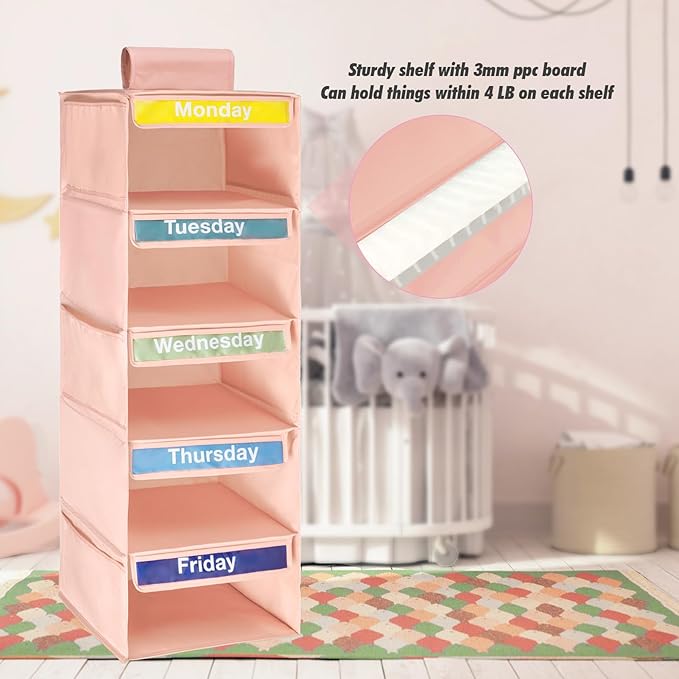 Weekly Kids Clothes Organizer - Day of The Week & Daily Organizer