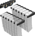AR10 Wall Mount Mag Holder，PMAG Rack Wall Mount，AR-10 Magazine Hodler， Display Mag Storage for AR 308 Rifle Wall Rack,Home Magazine Storage for Gun Safe,Cabinet,Wall (2 Mounts Hold 12 Mags)