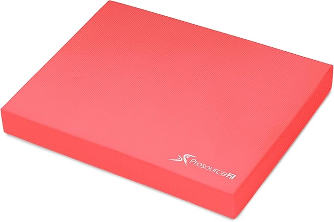 ProsourceFit Exercise Balance Pad, Non-Slip Cushioned Foam Mat & Knee Pad for Fitness and Stability Training, Yoga, Physical Therapy