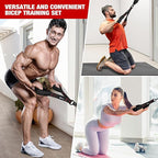 Resistance Bands with Handles, Exercise Bands with Door Anchor for Working Out, Home Gym Workout Equipment for Push Downs, Tricep, Biceps, Arms, Back, Chest, Abs, Shoulder Training