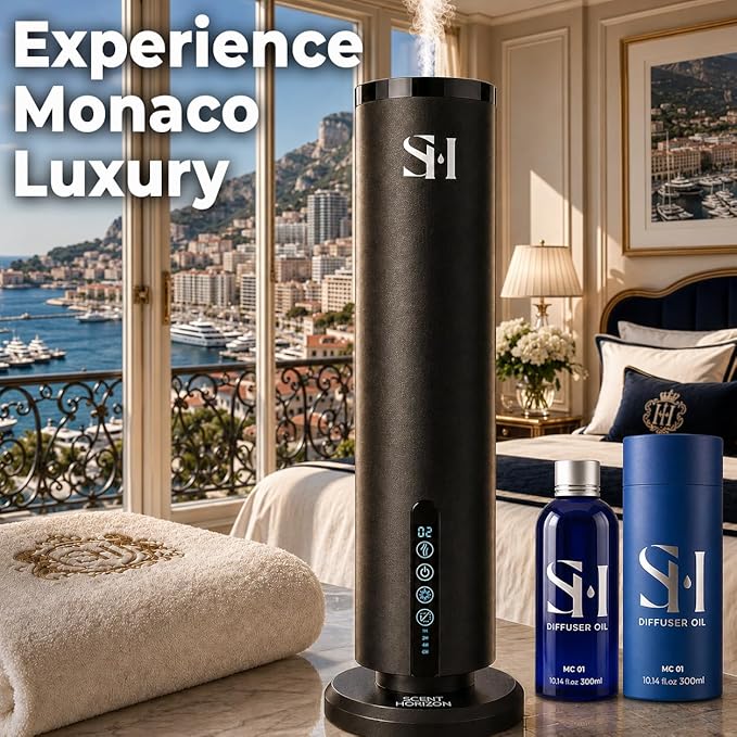 Inspired by 6-Star Hotel Monaco MC01 Hotel Scent Diffuser Oil | 10.14 Fl oz (300 ml) - Waterless Diffuser Oil Refill & Highly Concentrated Fragrance Oil, Diffuser Oil Scents, Hotel Oil Diffuser