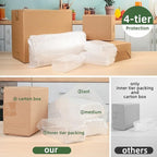 LotFancy Clear Drawer Organizers, 12” x 3” x 2”, Set of 3, Drawer Organizer Trays for Desk, Plastic Storage Bins for Bathroom, Makeup, Utensils, Stackable
