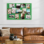 MaxGear Large Cork Board for Wall 36" x 24", Emerald Green Bulletin Board, 6 Pack Felt Wall Tiles with Pushpins, Cork Boards for Office Push Pin Board Tack Board Felt Board