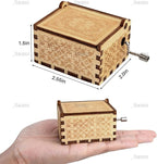 AUEAR, Wooden Hand Crank Twinkle Little Stars Music Box Vintage Handmade Best Gift for Friends