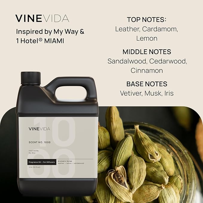 VINEVIDA [32 Fl Oz] Scent № 1000 Inspired by My Way Diffuser Oil; Hotel Scents for Cold Air Diffuser - Waterless Diffuser Oil