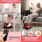 ANCHEER Under Desk Elliptical, Ellipse Leg Exerciser for Seniors Fully Assembled , Electric Seated Pedal Exerciser with Remote Control & 12 Adjustable Speed/Resistance