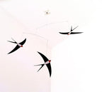 3 Swallow Hanging Mobile - 20 Inches - Premium-Grade Cardstock - Handmade in Denmark by Flensted