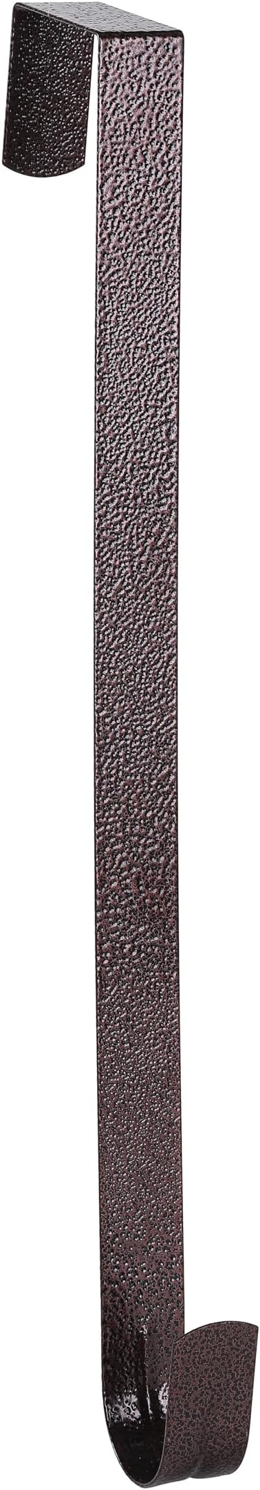 Sattiyrch 15" Wreath Hanger for Front Door,Sturdy Steel Wreath Door Hanger,Over The Door Hanger Hook (Textured Brass,1)