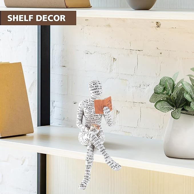GRAPMKTG Home Decor Pulp Reading Women Thinker Statue Aesthetic Sculpture Room Decor Modern Abstract Decoration on Shelf Table Desk for Living Room Office Bedroom 6 Pack Set