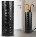 Metal Umbrella Holder - Round Stand Rack Storage Organizer for Home Office Hotel Entryway (5.9x16.5" Black)