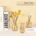 36Pcs Bud Vases Set Small Vintage Glass Bottles Bud Vases in Bulk Multiple Shape Cute Glass Vases for Rustic Wedding Centerpieces Table Decorations and Home Decor (Champagne)