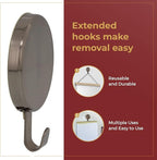 Haute Decor Attract Magnetic Hanger, 1 Pack - Strong Magnet Hook for Metal Doors and Surfaces