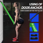 LEEKEY Resistance Bands, Exercise Bands with Handles,Pull Up Assist Bands - Band Set with Door Anchor - Bands for Working Out,Band for Men and Women Fitness Training,Home Workouts