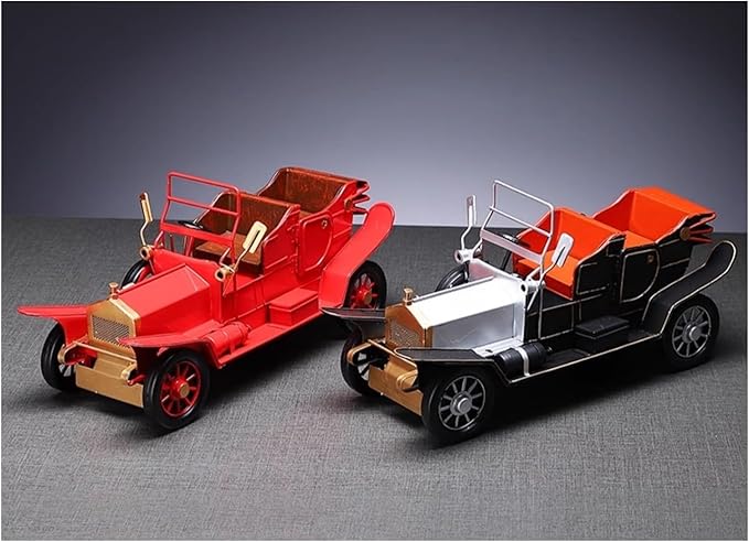 Mini Cars Replica Retro Nostalgic Iron Classic Car Ornaments Home Living Room TV Cabinet Car Model Desktop Decorations Race Car Birthday Party Decorations(Black)