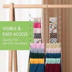 Scarf Hanger for Closet, 20 Large Capacity Scarf Organizer, Space Saving Scarf Holder Hijab Rack Closet Organizers and Storage, Silver 1 Pack