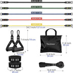 Readaeer Resistance Bands, Exercise Bands for Working Out, Work Out Bands with Handles for Men and Women for Indoor and Outdoor Sports, Fitness, Suspension, Speed Strength, Training, Home Gym,Yoga