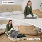 Vacuum Storage Bags for Travel with Wireless Rechargeable Air Pump, 12 Pack Travel Essentials Space Saver Compression Bag for Luggage, Suitcase, Backpack, Vacuum Seal Bags for Home Storage Clothing