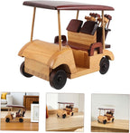 VICASKY Antique Wooden Car Statue Vintage Vehicle Sculpture Collectible Car Figurine for Home