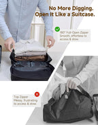 Vacuum Bags for Travel with Pump,Reusable Compression Packing Cubes to Save Space for Luggage and Backpack with IP68 Waterproof,Vacuum Seal Bags for Clothing travel (Black, 2Pack)