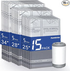 Travel Vacuum Storage Bags with Rechargeable Air Pump, 15 Pack Portable Space Saver Bags, Compression Bags for Clothing, Bedding, Seasonal Storage & Packing Bags for Moving