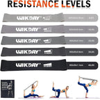 Exercise Resistance Bands with Handles for Working Out, 150/200/250/300 Lbs Workout Bands Set with Door Anchor for Physical Therapy, Yoga, Pilates