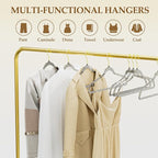 50 Pack Clear Plastic Hangers with Gray Glitter, Acrylic, Ultra Slim, Space Saving, for Coats, Pants, Suits, Shirts, Skirts, Dress Clothes