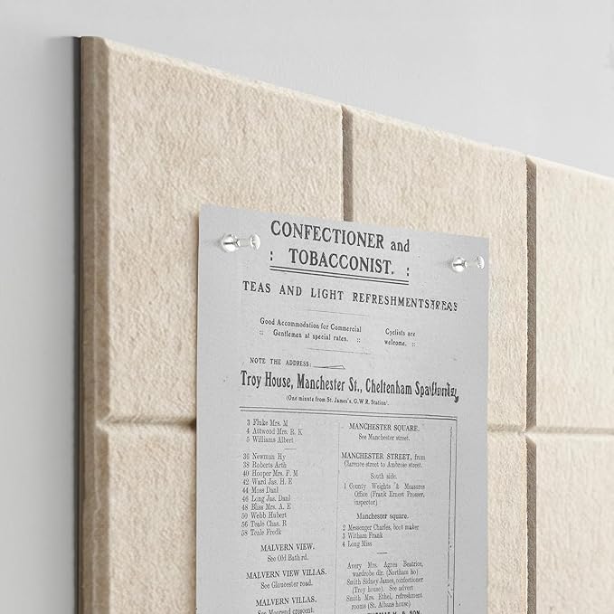 TSJOFFICE Large Cork Board for Wall - 48" x 36" Bulletin Board with 50 Pushpins for Office Decor, Pin Board 12 Pack Felt Wall Tiles with Safe Removable Adhesive Tabs, Corkboard for Home - Oatmeal