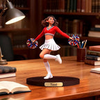 Personalized Cheerleading Team 3D Cartoon Photo Style Desktop Decoration,Cartoon Figurine From Cheerleader'S Photo,Office And Bedside Table Decoration For Fitness Dance Enthusiasts (Cheerleader cartoon)