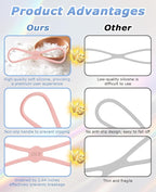 3 PCS Figure 8 Resistance Bands for Women, 15 Lbs & 25 Lbs & 35 Lbs Keep Resistance Band for Arm with Non-Slip Handles