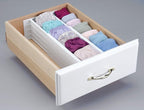 Dial Industries Adjustable Dresser Drawer Clothes Organizer Dividers, Set of 2, 4.5" Deep