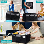 Extra Large Moving Boxes-Moving Bags with Zipper, Carrying Handles and Tag Pocket-Moving Supplies for Space Saving-Totes for Storage-for moving, Storage, Camping and Travel 93L-2 Pack