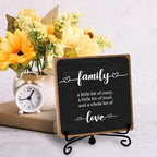 Farmhouse Decor Sign, Home Plaque Wooden with Stand, Housewarming Gifts for Women Men Family, Table Desk Cubicles Accessories for Living Room Bedroom Home Decorations