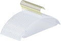 MOPALL Clothes Hangers 20 Pack, Non Slip Hangers Sweater Hanger No Shoulder Bump, 16.5 Inch Wide Durable and Strong Shirt Coat Dress Skirt Suit Hangers with Pants Bar for Laundry & Everyday Use, White