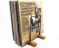 40 LP Vinyl Record Storage Solid Cherry Wood Vinyl Record Holder Magazine Organizer Record Display Rack For Albums (Iron)