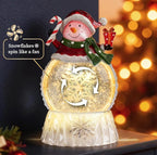 Musical Snow Globe,Lighted Snowman Snow Globes, LED Lights and Swirling Glitter, Christmas Snow Globes Music Box, Decoration for Adults and Kids.