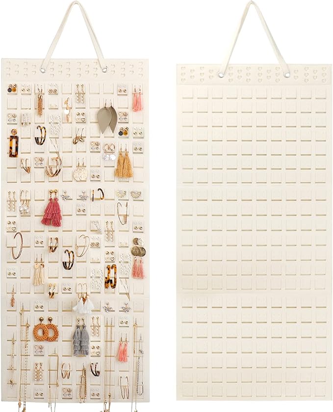 Extra Large Earring Organizer - Wall Mount Earring Holder for Up to 420 Pairs, Hanging Jewelry Organizer for Women & Girls