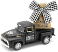 Black Mini Metal Truck Decor: Farmhouse Coffee Bar Decor - Vintage Truck Decor for Countertop, Tiered Tray, Coffee Station