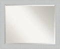 Amanti Art White Wall Mirror 26x32 Shiplap White Rectangle Bathroom Mirror for Wall Decor Living Room, Large Cottage Wood Frame, Hangs Horizonally and Vertically, Bathroom Decor, Beveled Edge