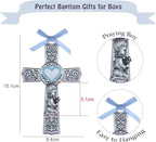 KOMI Baby Catholic Wall Cross 6Inch Baptism Gifts For Boys Religious Wall Decor Catholic Baptism Gifts First Holy Communion, Baby Dedication Gift, Recuerdos Para Bautizo