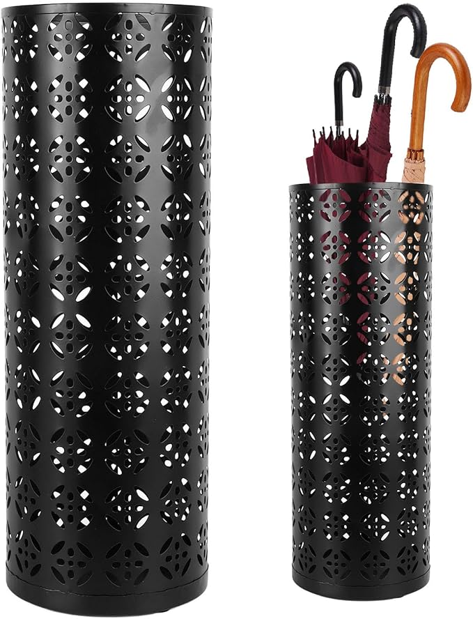 Umbrella Holder for Entryway, Umbrella Holder Metal Umbrella Stand Indoor with Hollow Design for Home Entryway (Medium)