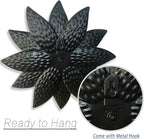 Metal Flower Wall Art Decor,10" Rustic Modern Antique Floral Sculpture, Distressed Iron Wall Hanging Home Decoration Accent Artworks for Indoor Kitchen Bedroom Living Office Outdoor Garden Patio